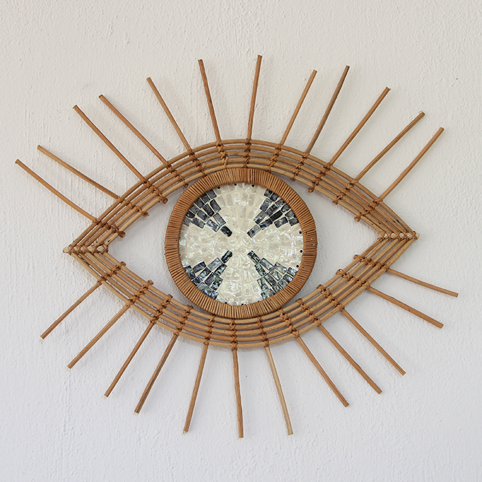 Dila Rattan Siyah Üçgen Desenli 65x57 cm. Sedefli Duvar Dekoru MyLamp Dila Rattan Siyah Üçgen Desenli 65x57 cm. Sedefli Duvar Dekoru MyLamp