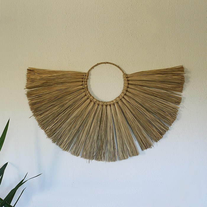 Rattan Duvar Dekoru Simge Deniz Sazı 80x50x30 cm Duvar Dekoru