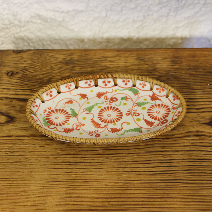 Dekoratif Tabak & Kase Rattan Çerçeveli El Yapımı Dekoratif Tabak & Kase Rattan Çerçeveli El Yapımı