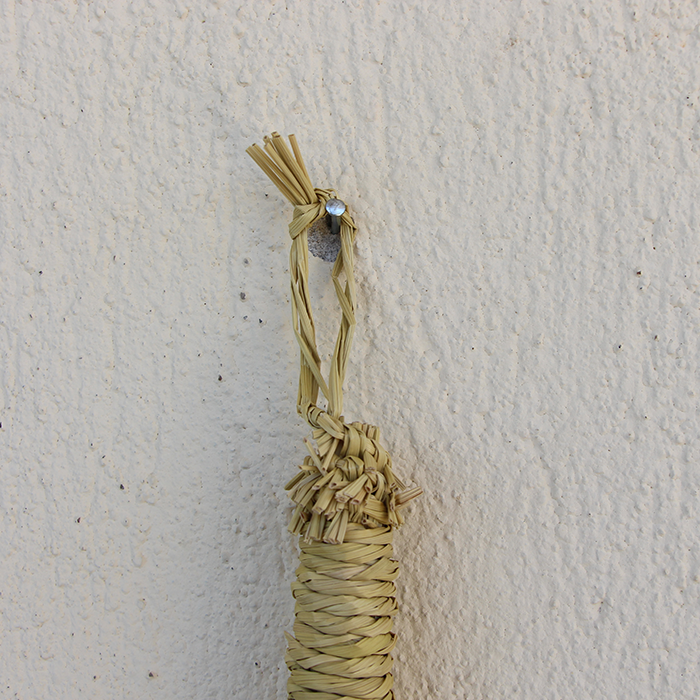 Rattan Duvar Dekoru Şans Süpürgesi Hasır Duvar Dekoru 38x8 cm
